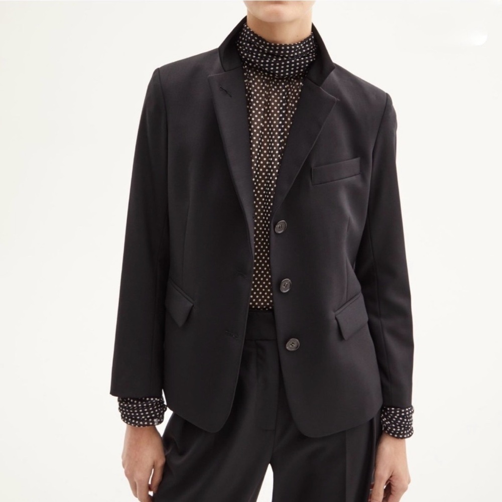 Nili Lotan Ollie Classic Black Blazer Sz 4